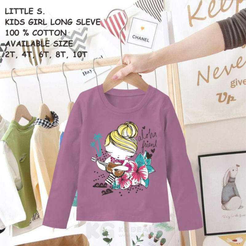 Kaos anak lengan panjang perempuan usia 1 sampai 8 tahun TERLARIS-1