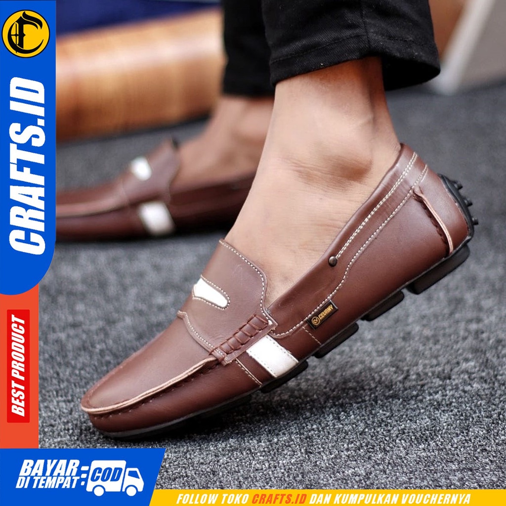 CRAFTS Vahala - Sepatu Formal Pria Pantofel Kulit Asli