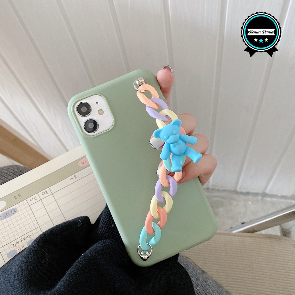 CASE SOFTCASE CANDY GELANG RANTAI VIVO Y30 Y50 Y30i Y70S Y20 Y20S Y12S BD626-HIJAU