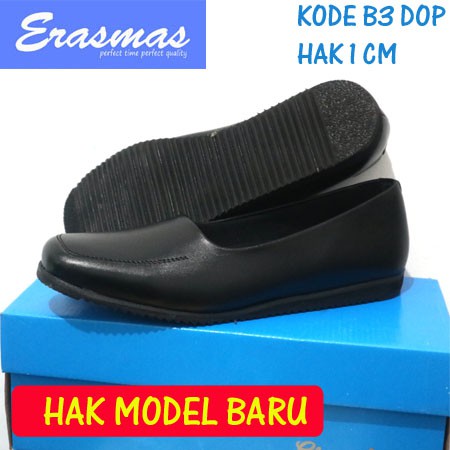 Sepatu Hamil Flat 1 cm PDH Persit Bhayangkari PNS Dishub Perawat Kantor B3 Erasmas