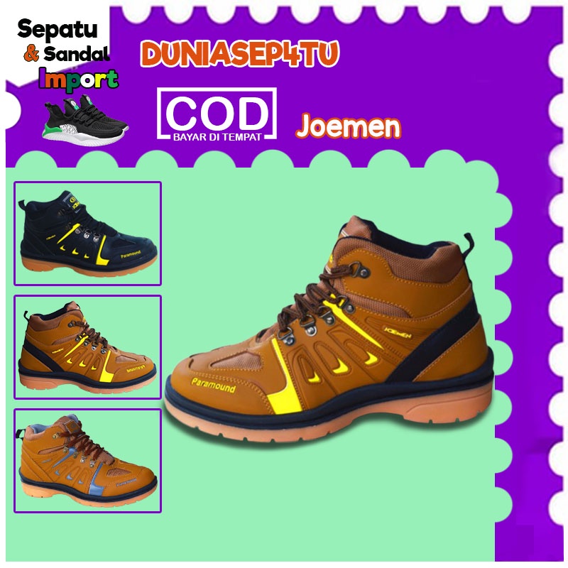 Sepatu Boots Kulit Pria Sepatu Boots Kerja Tali Cowok Kulit Original Import Fashion Korea J84
