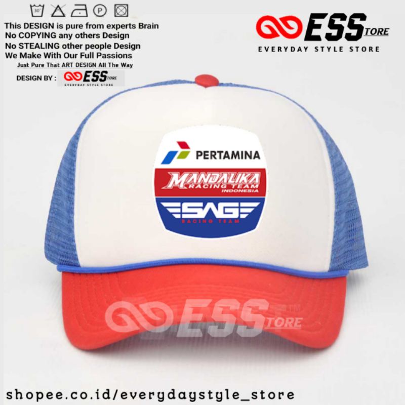 Topi Pertamina Mandalika Racing Team Indonesia SAG Racing Team Trucker