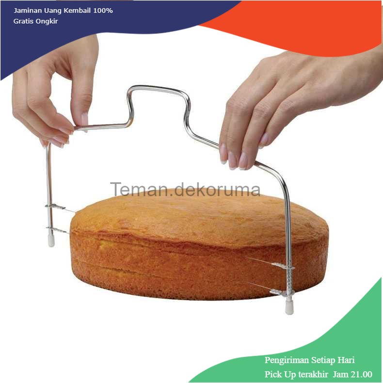 TD - DPR Pemotong Kue Tar Adjustable Wire Cake Cutter Slicer Leveler Stainless