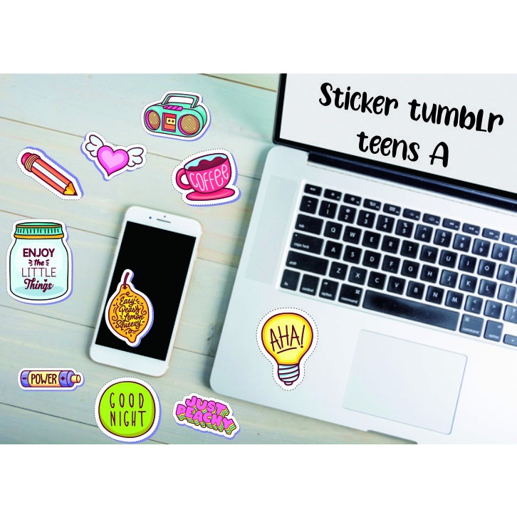 Sticker Pack Tumblr Teens Aesthetic Waterproof Hiasan Laptop Botol Tumbler Case Hp DIY Stiker Notebook Laptop