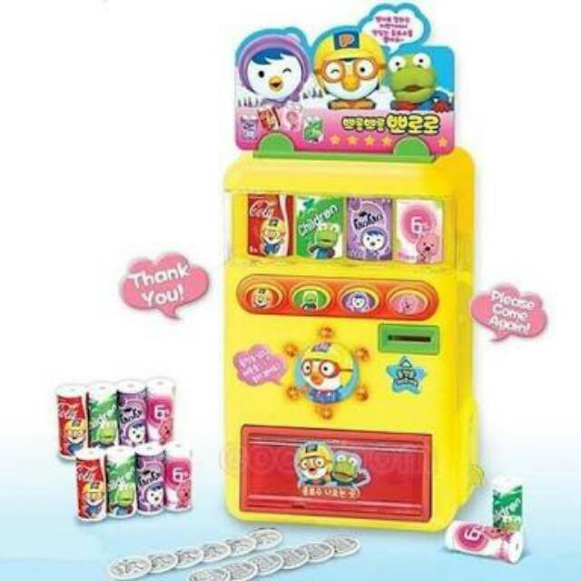 Toys Mini Vending Machine Pororo - Mesin Minuman Mini Pororo