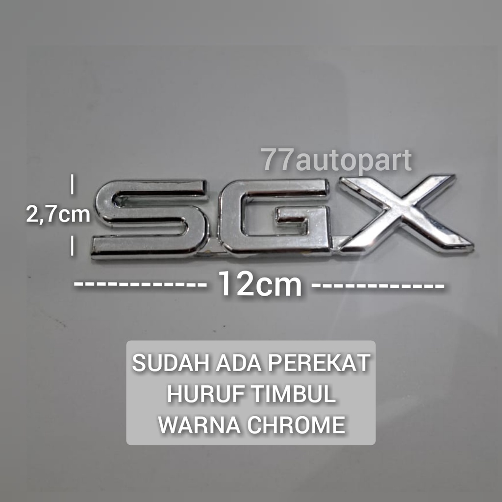 emblem logo mobil tulisan sgx untuk kijang kapsul 1997 sampai 2004