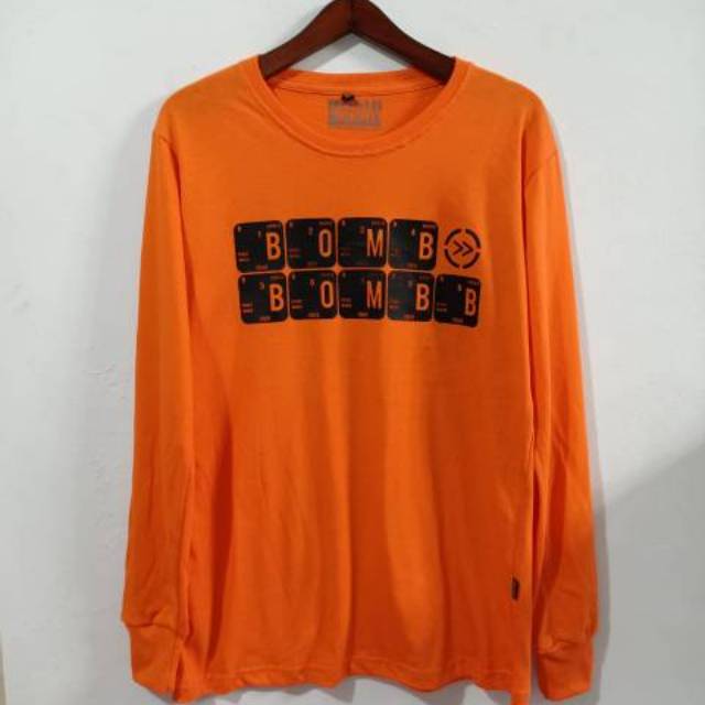 Bombboogie lengan panjang baju kaos distro kaos pria termurah