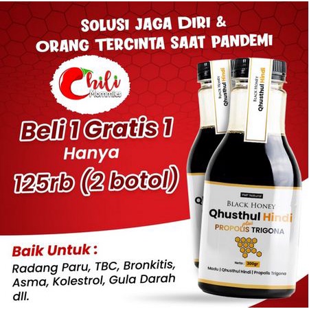 MADU HITAM HERBAL QUSTHUL HINDI PROPOLIS TRIGONA