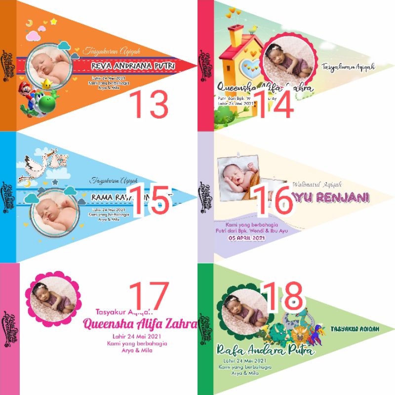 Bendera Aqiqah Bendera Tasyakuran