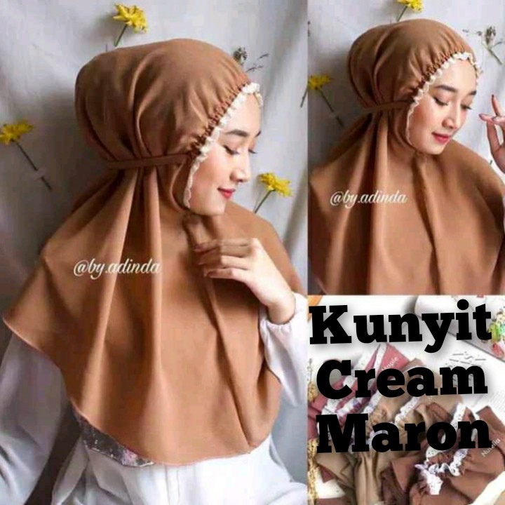 hijab bergo renda kerut dan bergo lipit