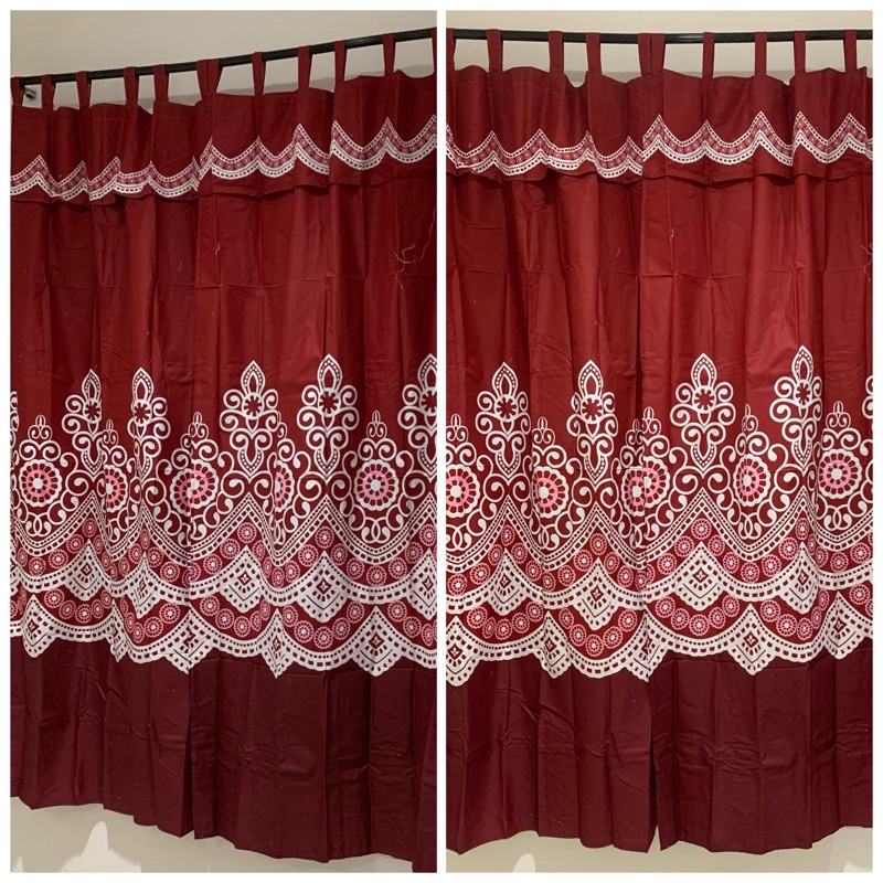 [ PINTU DAN JENDELA ] GORDEN TALI + PONI MOTIF SULTAN ABI CHANDRA MAROON