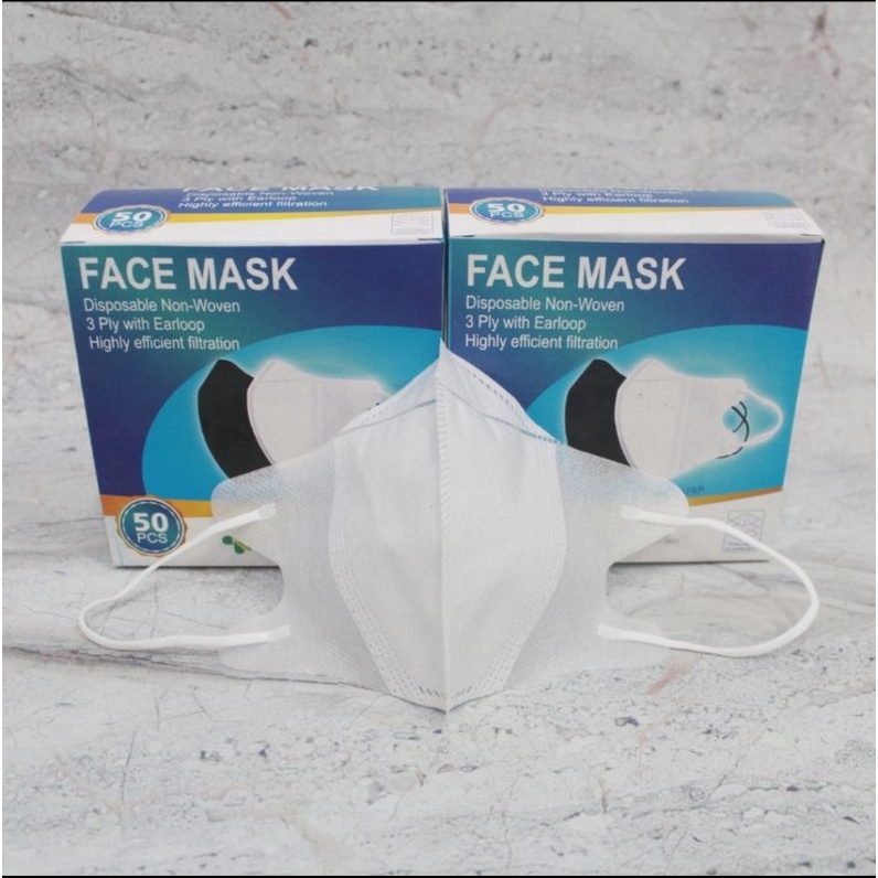 Masker Duckbill 3ply 50pcs facemask wemask