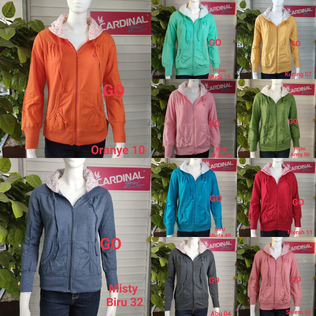 gof CARDINAL SWEATER GIRL 162 Pakaian Wanita Outerwear Jaket Cewek Sweater Katun Cardinal Original