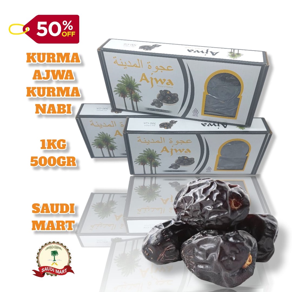 

kurma ajwa/kurma nabi jumbo 500gr