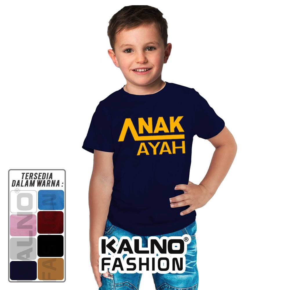 Baju Anak Print anak ayah 701 - Anak Anak Umur 1 -  7 Tahun Ukuran S M L XL Bahan Katun polyester