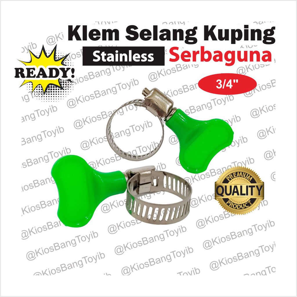 Klem Selang 𝐊𝐮𝐩𝐢𝐧𝐠 Gas LP/Stainless Hose Clamp 1/2&quot; 5/8&quot; 3/4&quot; 7/8&quot; 1 3/4&quot; Kualitas Import