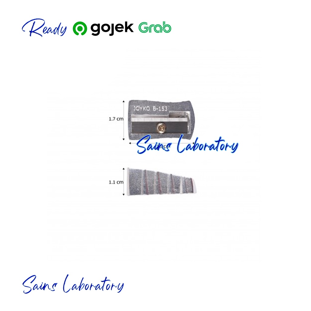 

Serutan Rautan Pensil Aluminium JOYKO B-153 Sharpener Tajam Anti Karat