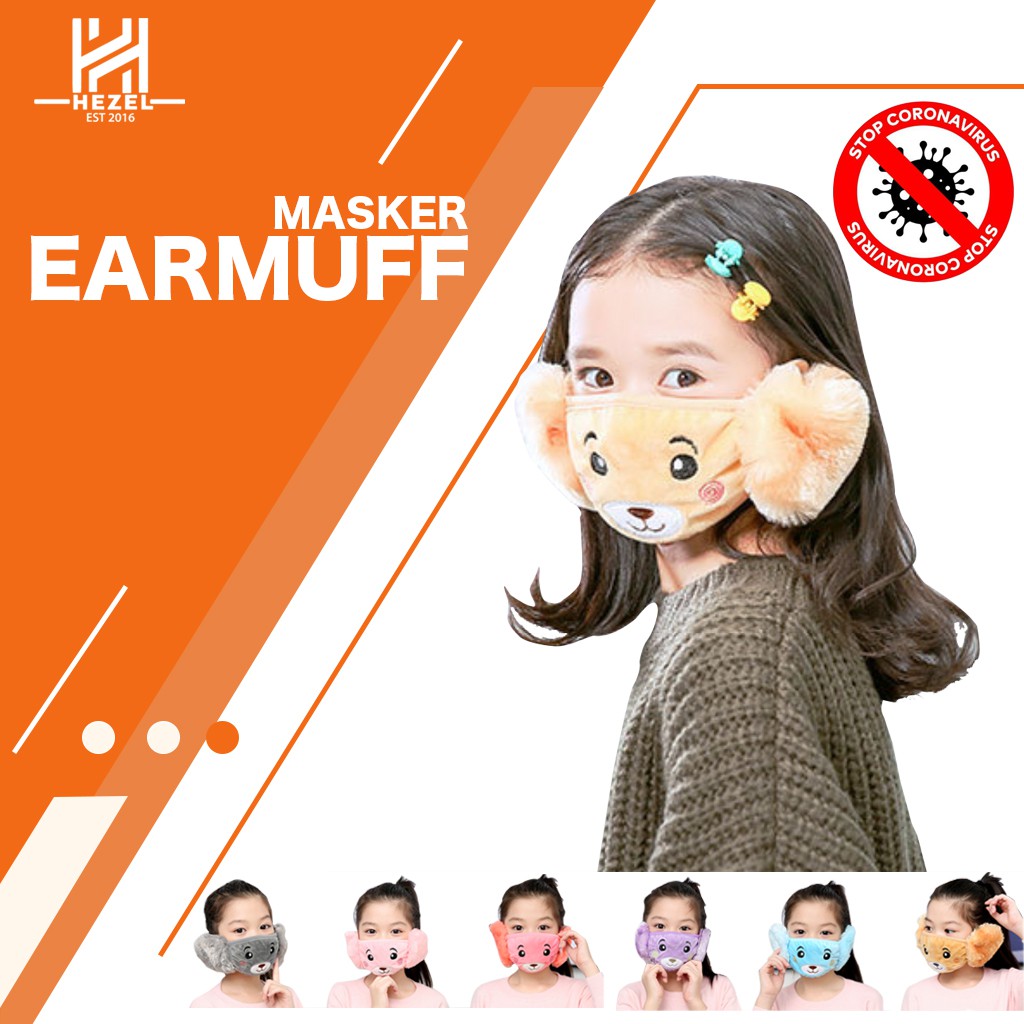 EARMUFF MASKER ANAK WINTER MASKER PENUTUP TELINGA HIDUNG