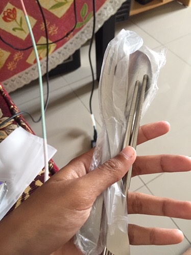 Knifezer Set Perlengkapan Makan Sendok Garpu Sumpit Cj0091