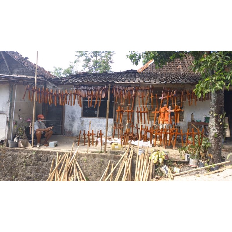 Salib Kayu Jati Salib Kristen Salib Wonogiri