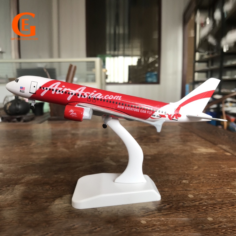 Airasia Airbus 320 Model Pesawat Terbang A320 Bahan Alloy Untuk Koleksi