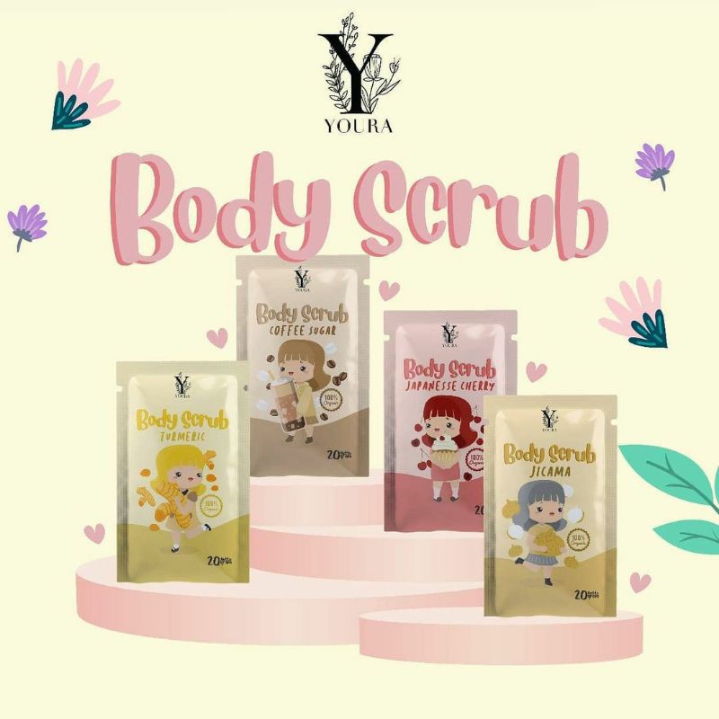 YOURA BODY SCRUB / SCRUB WAJAH YOURA / FACE & BODY SCRUB YOURA 20GR