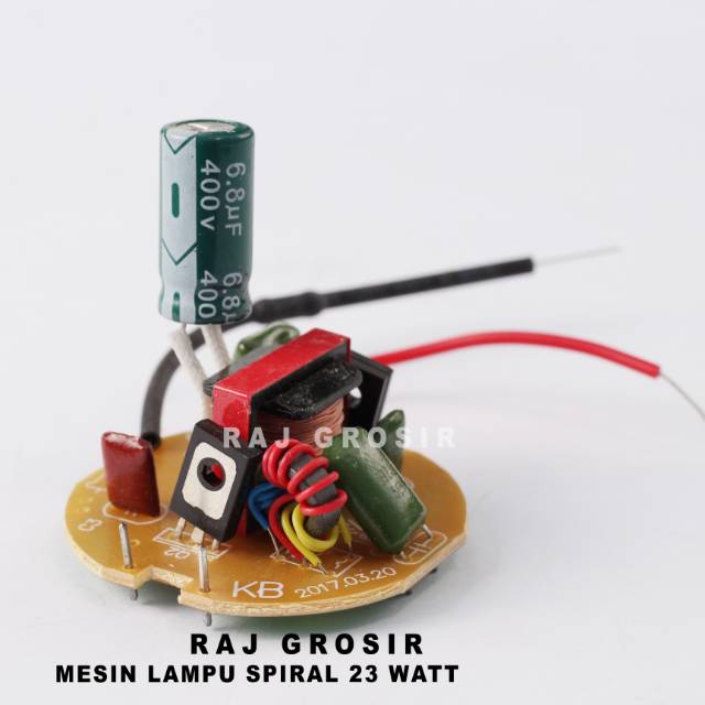 Mesin/PCB Lampu Spiral 23 Watt Elco 6,8 Uf