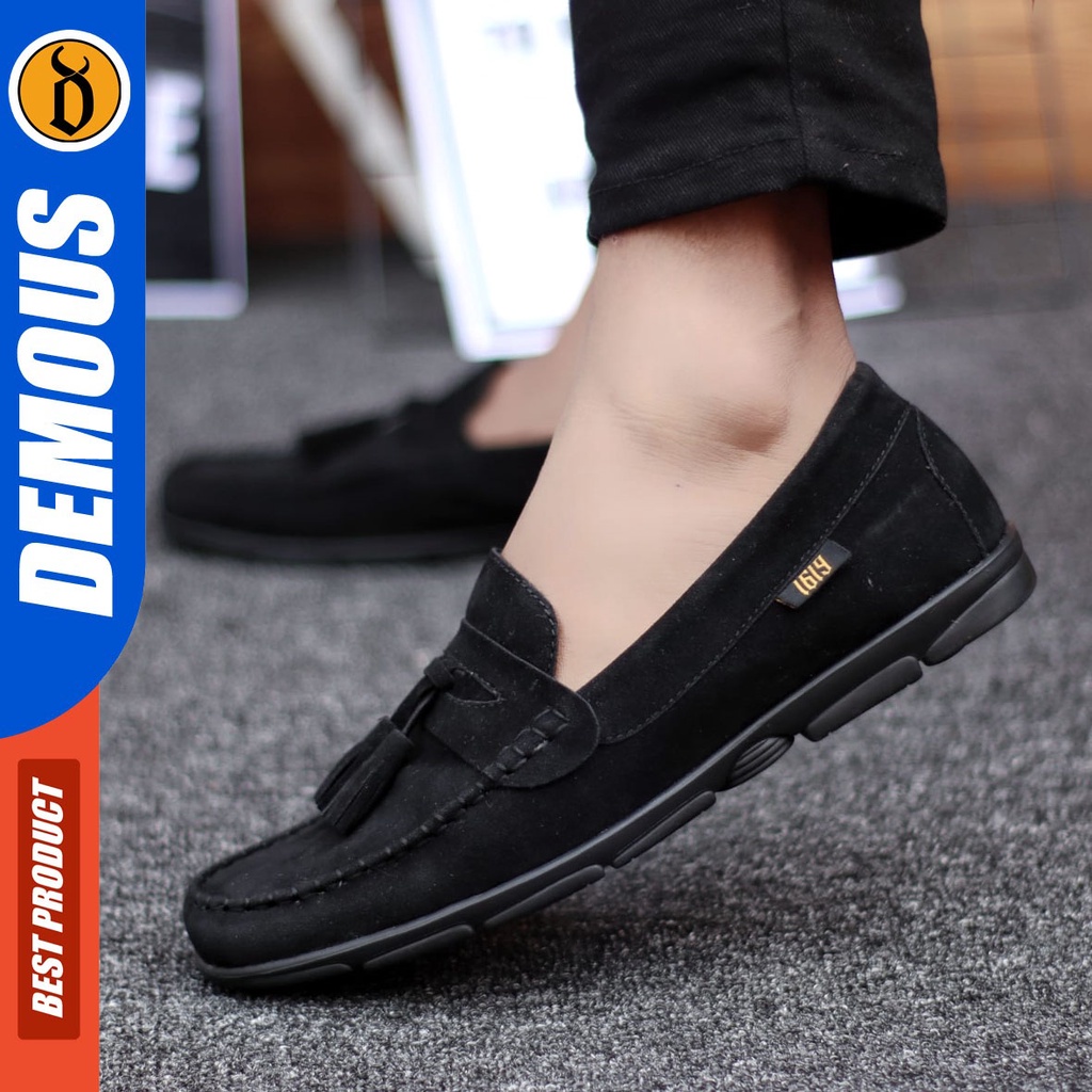 DEMOUS Eyki - Sepatu Slip On Pria Casual