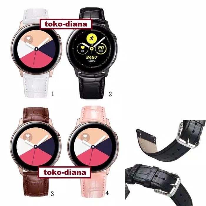 KT-Strap Kulit Untuk Samsung Galaxy Watch Active