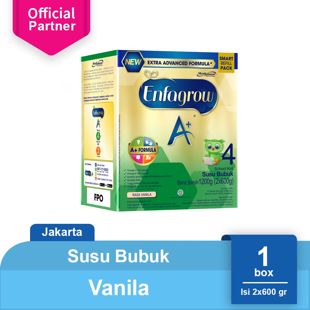 Enfagrow A 4 Susu Formula Pertumbuhan Vanila 1200g Jkt Shopee Indonesia