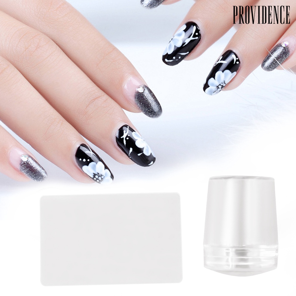 Providence Transparent Nail Stamper Double Head DIY Silicone Seal Nail Stamping Printing Tips Tool for Manicure