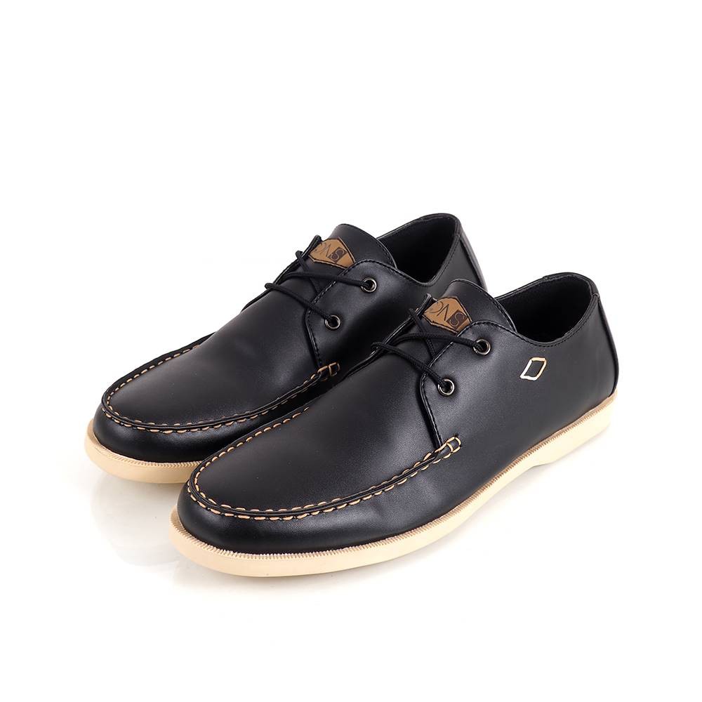 Gigs Black | Sepatu  Casual Formal Santai Semi Kasual Pria Cowok Laces Footwear Ori | FORIND x GDNS