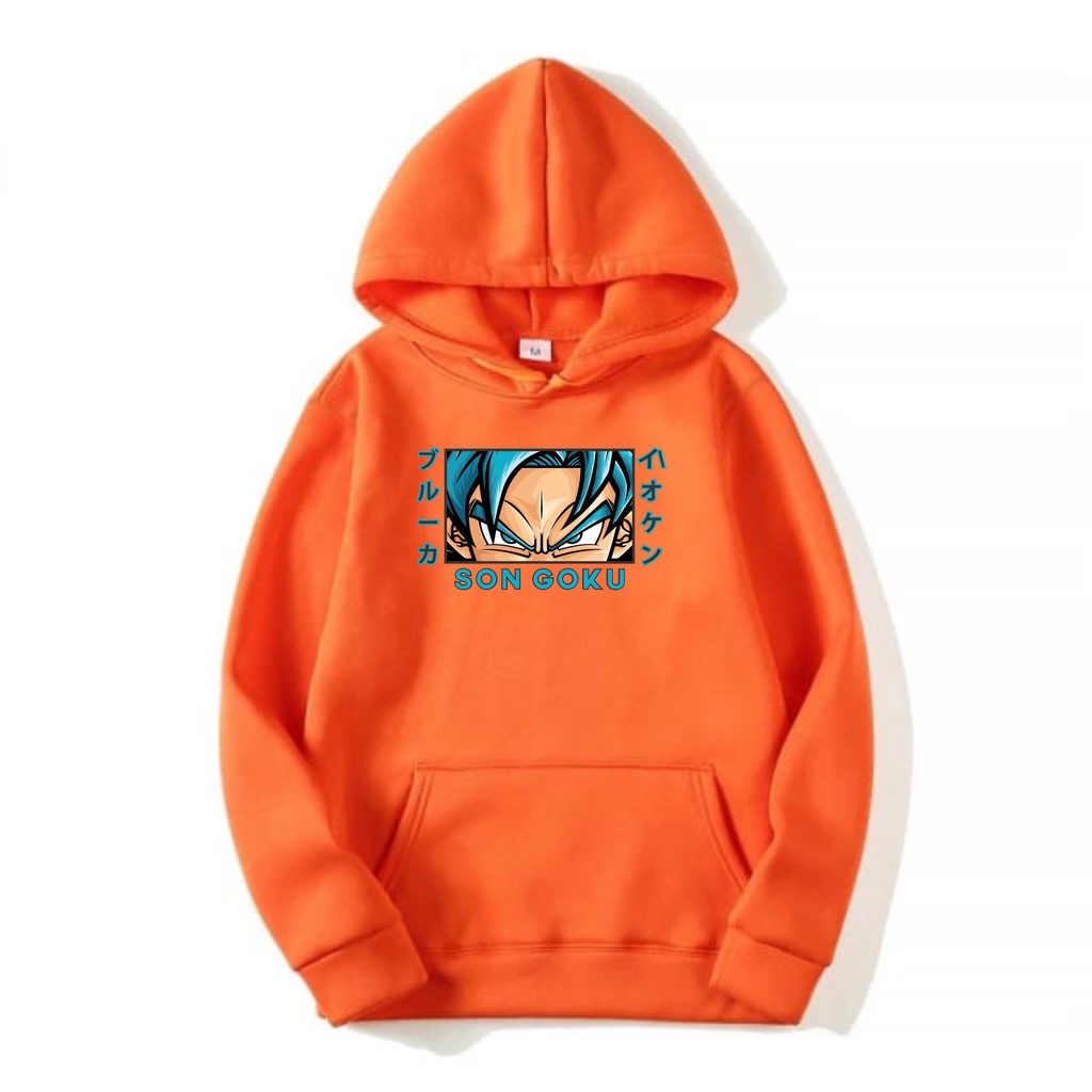 SON GOKU Jumper Hoodie II SON GOKU Sweater Hoodie II Sweter Oblong Topi SIZE M - XL ( Pria &amp; Wanita / Anak &amp; Dewasa )