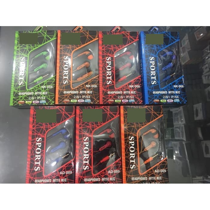 Hf handsfree headset earphone sport NK008