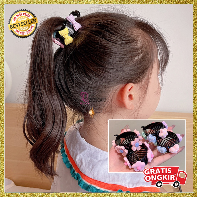 Jepit Rambut Anak Perempuan Korea Motif Strawberry Jedai Ponytail Fashion Akseosoris Kekinian AK240