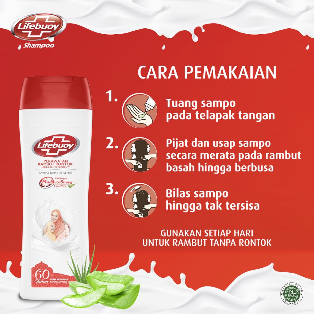 Lifebuoy Shampoo Anti Hair Fall  170 Ml - Perawatan Rambut Rontok