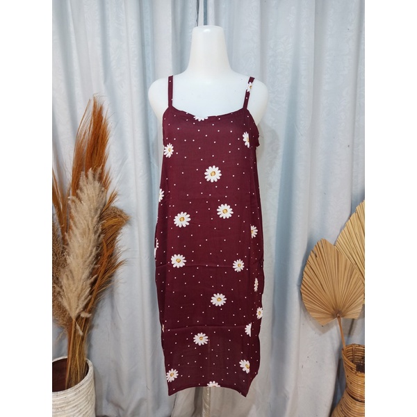 DASTER NARINI TANGGUNG TALI SATU ANEKA MOTIF-Daisy Maroon