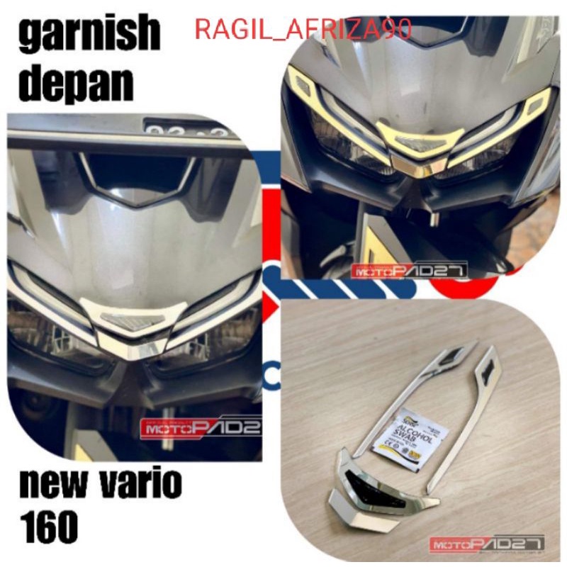 GARNISH GARNIS ALIS LAMPU DEPAN HONDA NEW VARIO 160 AKRILIK PREMIUM