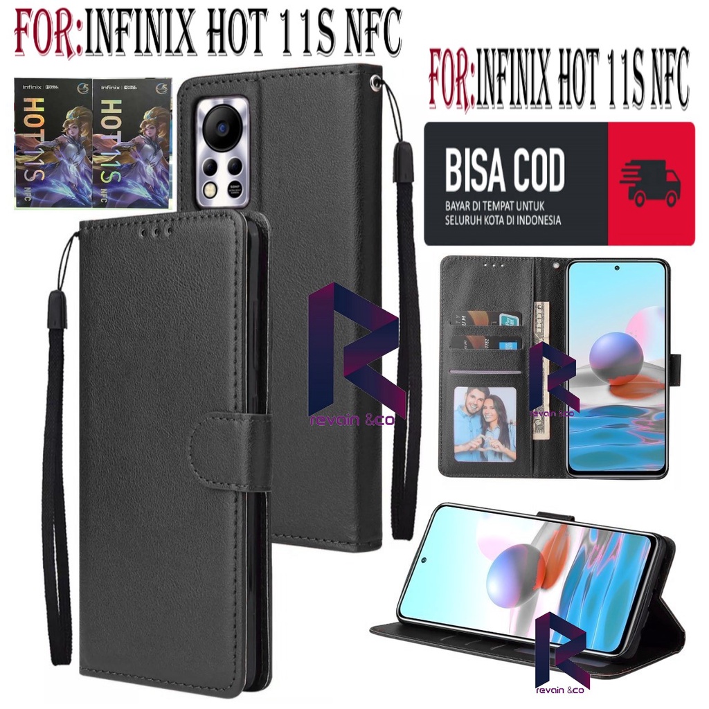 NEW INFINIX HOT 11S NFC CASE FLIP WALLET LEATHER KULIT PREMIUM SARUNG BUKA TUTUP FLIP CASE INFINIX HOT 11S NFC