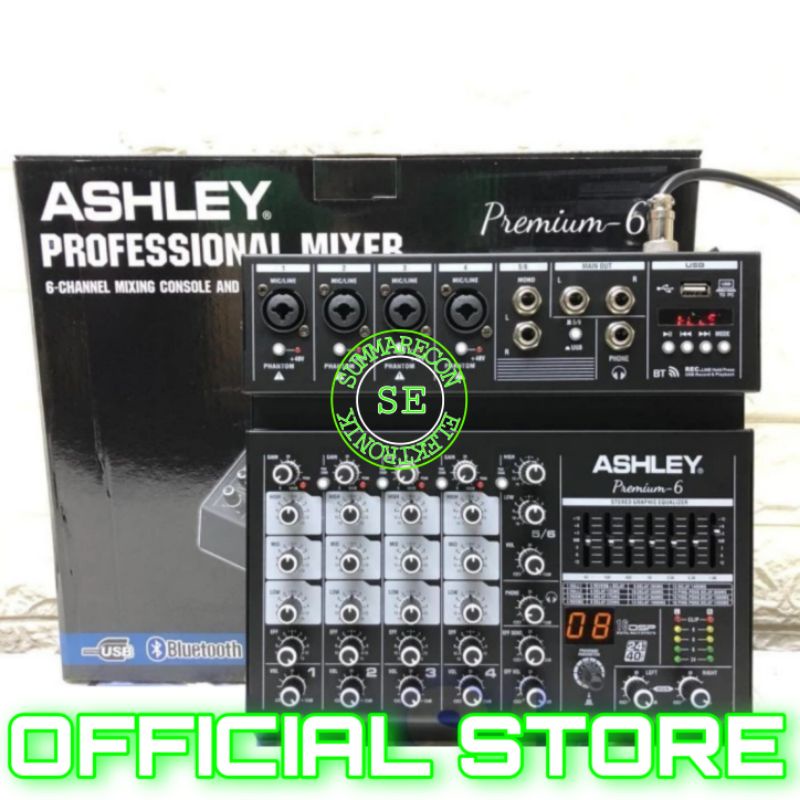 mixer ashley 6 channel original ashley premium 6 usb bluetooth recording