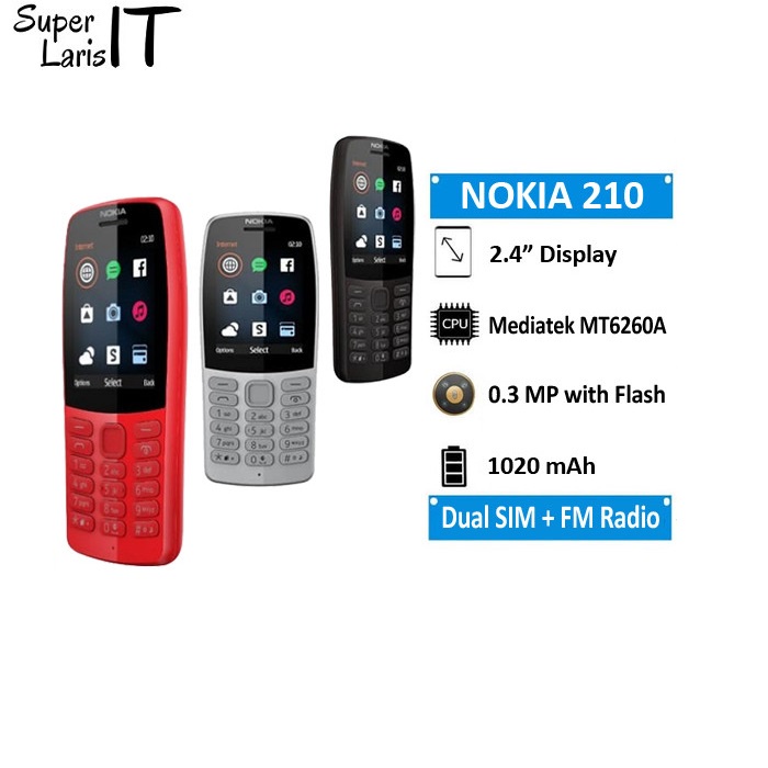 Handphone Nokia 210 Dualsim Resmi Tam