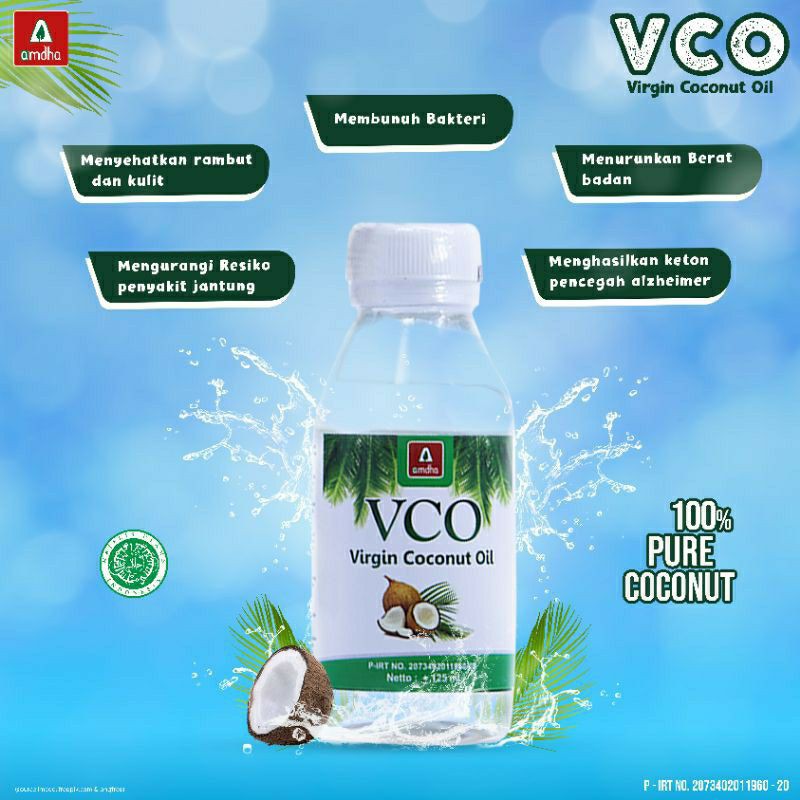 Vco 125 Ml Virgin Coconut Oil Minyak Kelapa Murni Shopee Indonesia