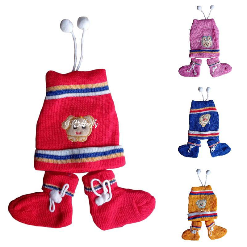 Topi Bayi Rajut Set