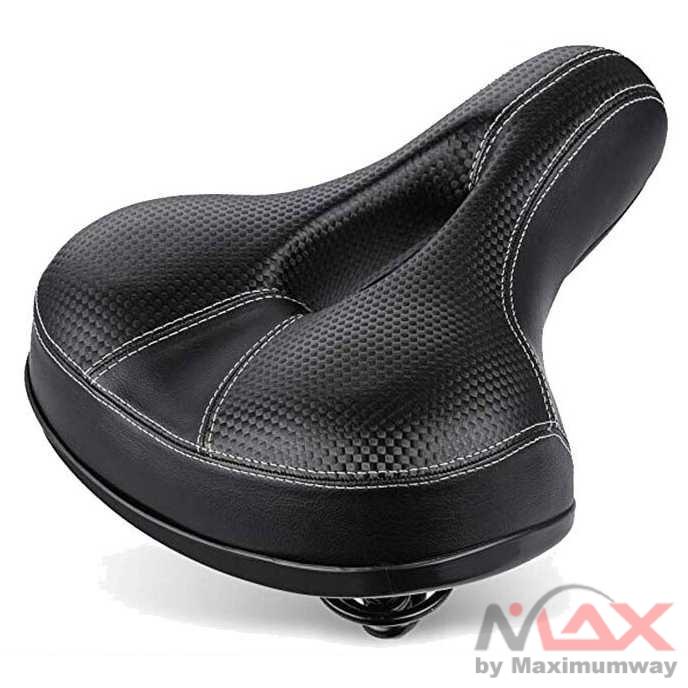 UpperX Jok Sadel Sepeda Bike Saddle Wide Seat Soft Pad Cushion UX01 Warna Hitam