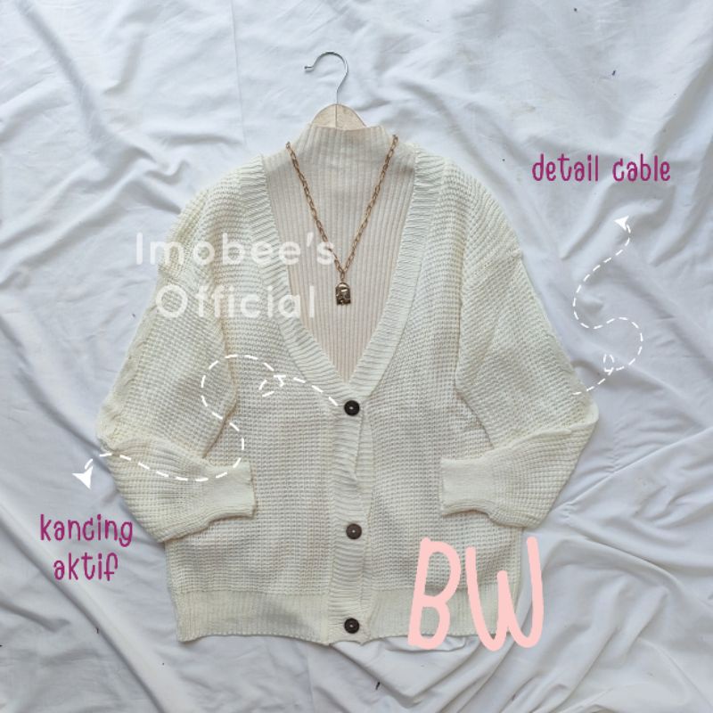 BASIC CABLE CARDI // CARDIGAN RAJUT SECKER