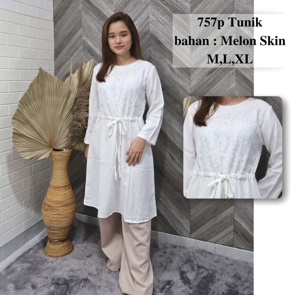 TUNIK WANITA PUTIH/ TUNIK MUSLIM/ TUNIK BRUKAT/ TUNIK RENDA/TUNIK PUTIH/TUNIK WANITA PUTIH/TUNIK JUM