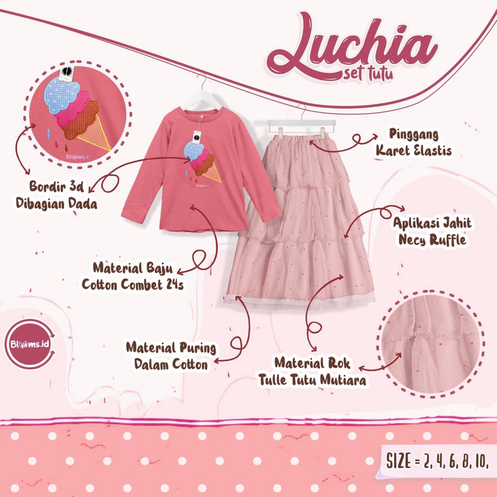 Setelan Luchia Set Tutu by Blooms.id