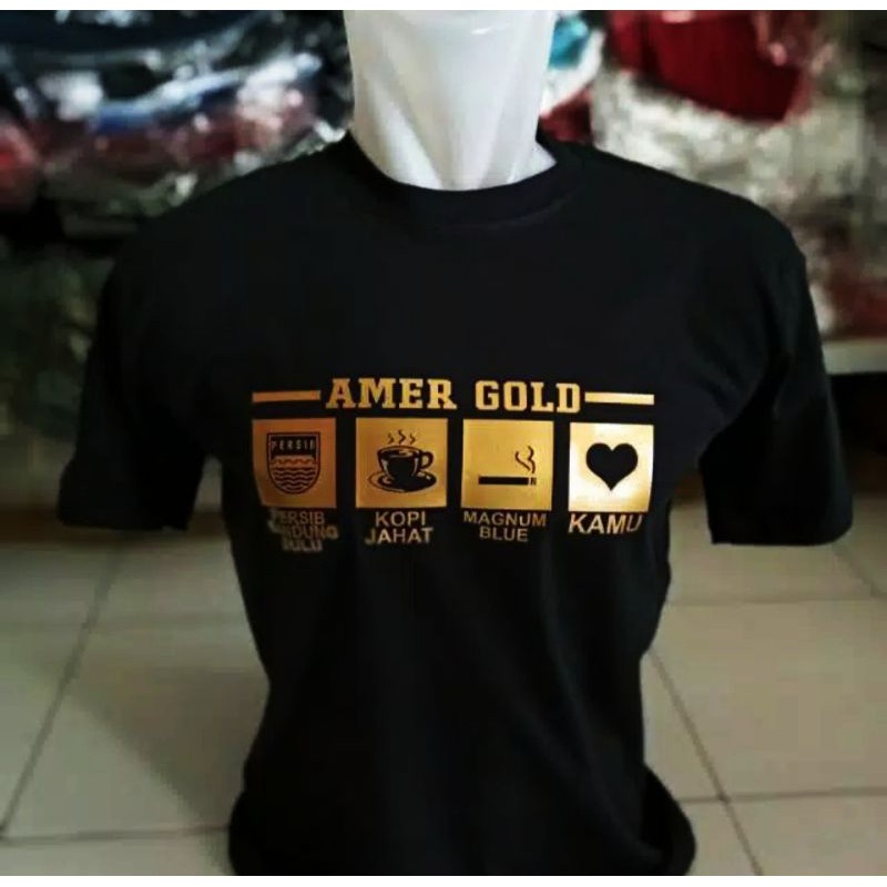 T-Shirt Baju Kaos / Kaos Persib / Kaos Amer Gold / Persib Dulu Baru Kamu