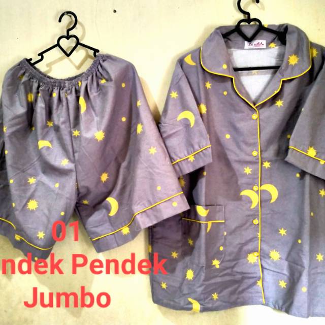 PIYAMA SET LA PILLA JUMBO SIZE XXL (ATASAN & CELANA)
