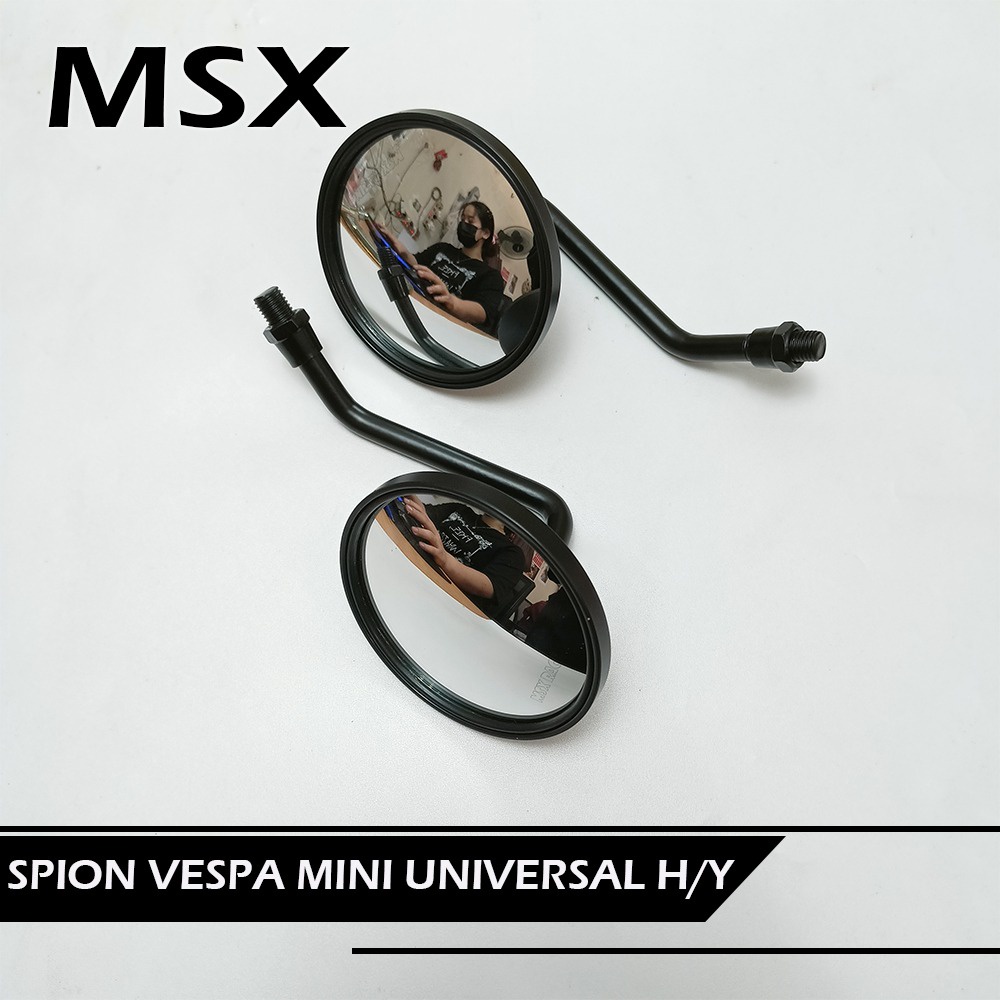 Spion Bulat Mini VESPA  Kaca  Universal Vespa Fino Scoopy Beat Mio Xeon dll